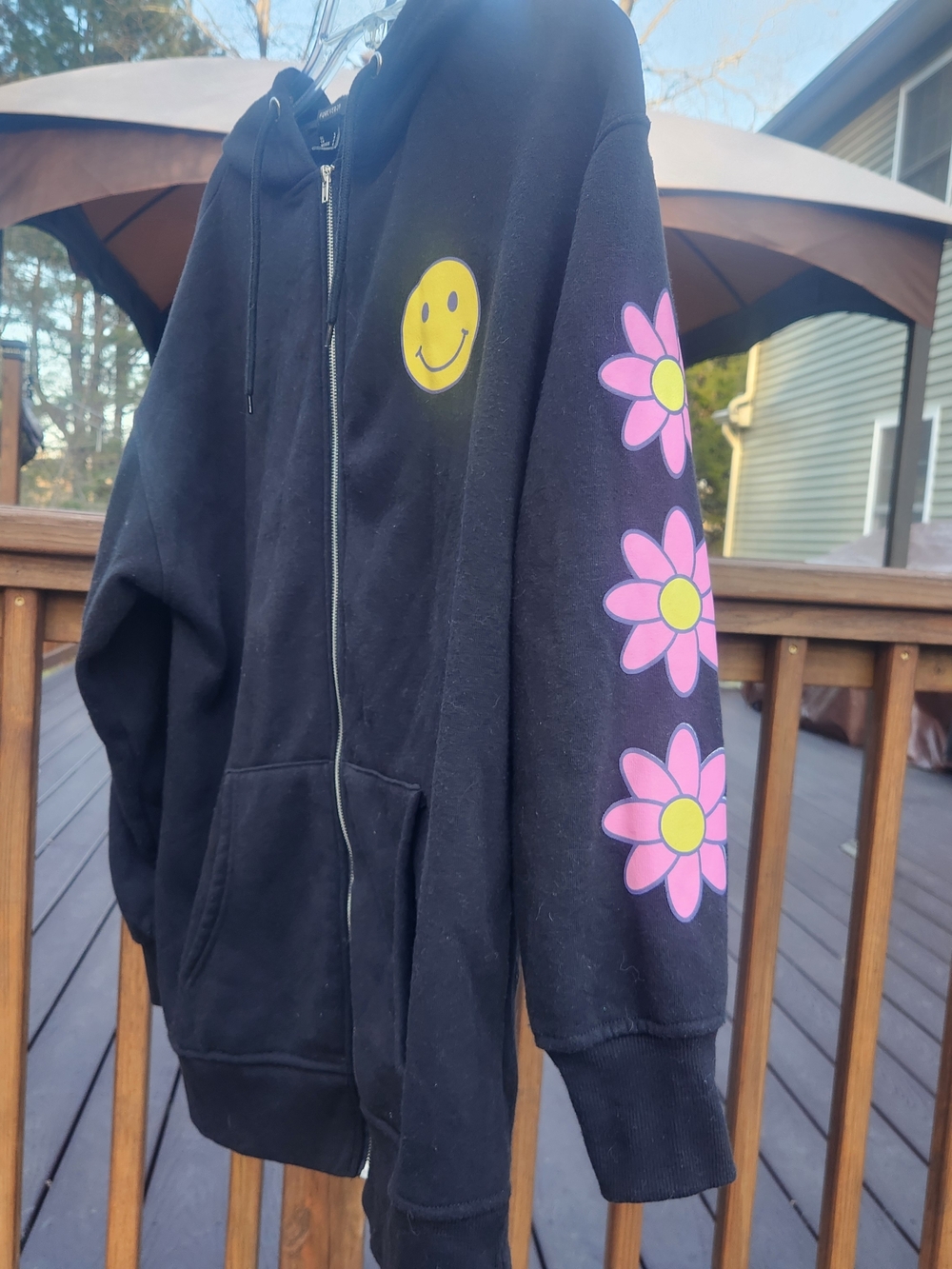 Forever 21 "It's OK To Not Feel OK" Black Hoodie W/ Purple Graphics Womens Small - Picture 9 of 11